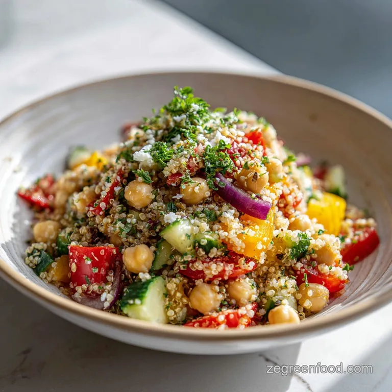 Mediterranean Quinoa Chickpea Salad