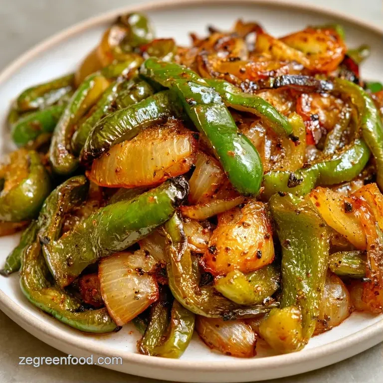 Vibrant green pepper strips arranged neatly on a white ceramic plate, finished with a sprinkle of coarse salt.