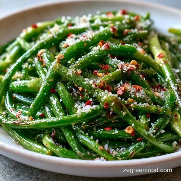 Simple Roasted Garlic Scapes with Parmesan