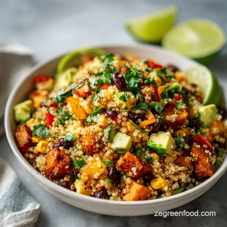 Southwest Quinoa Bowl with Lime Dressing