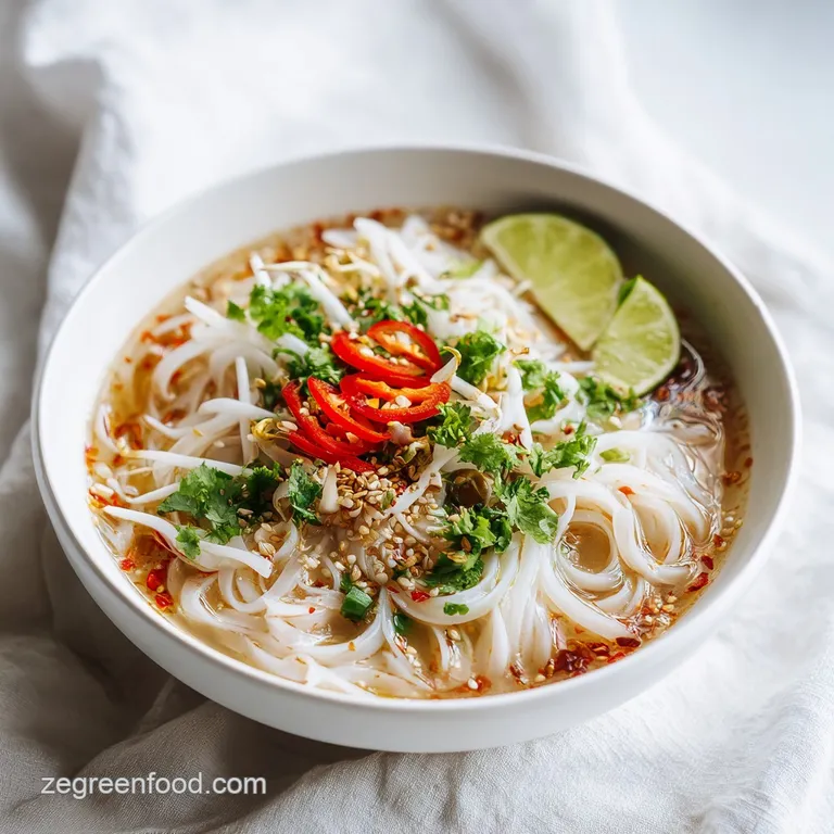 Spicy Lemongrass Coconut Noodle Soup