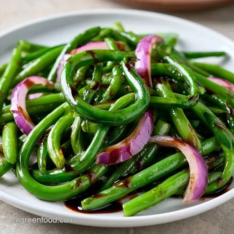 Summer Garlic Scape Salad with Green Beans