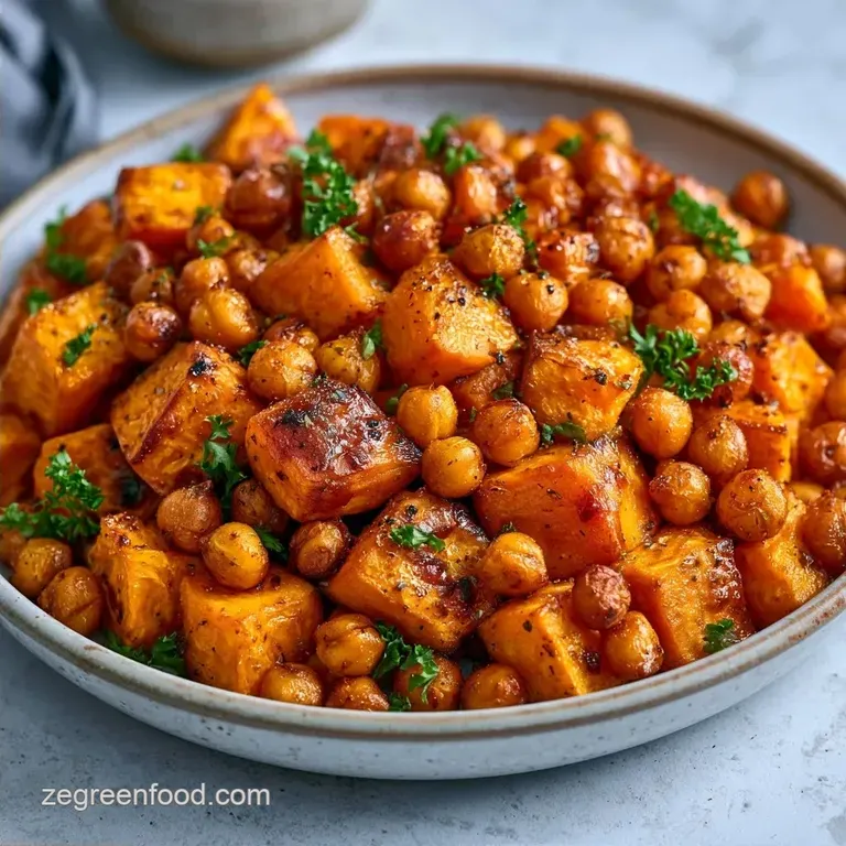 Roasted Sweet Potato Chickpea Buddha Bowl