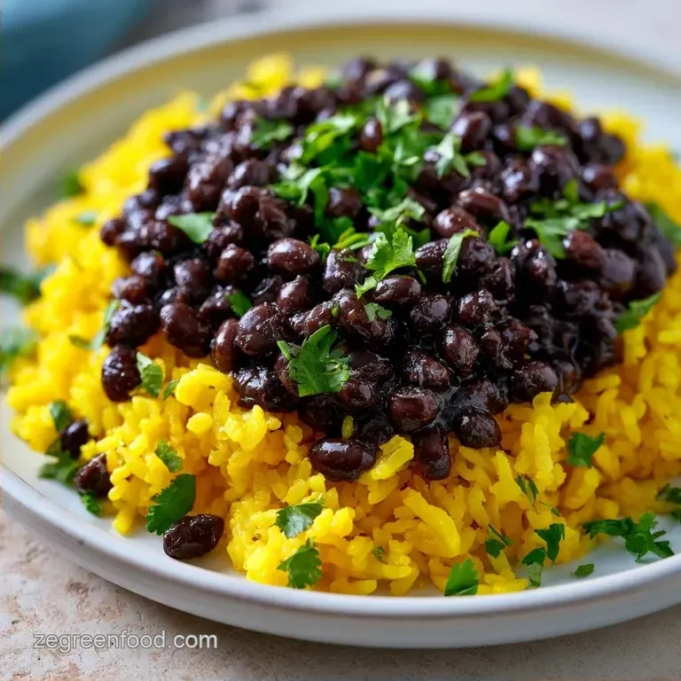 Vegan Black Bean Power Bowl with Turmeric Rice