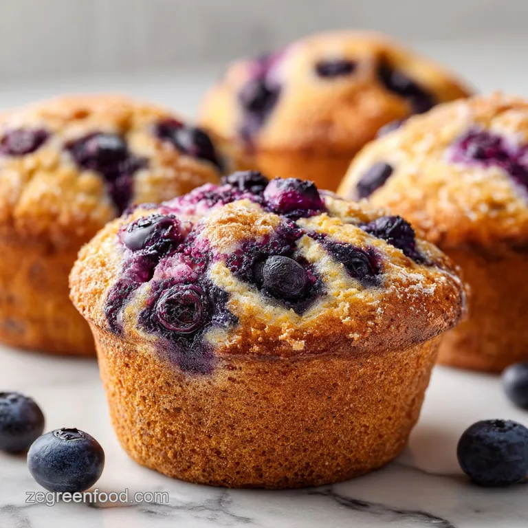 Vegan Blueberry Muffins: Bakery Style Domes
