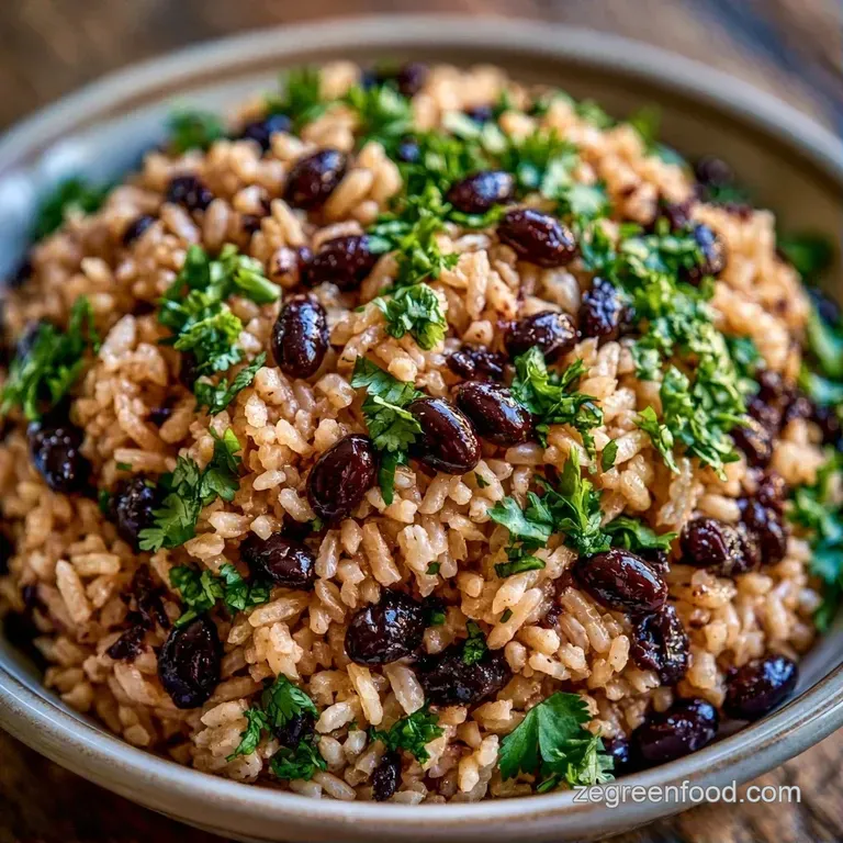 A bright ceramic bowl filled with colorful layers of corn, black beans, and sliced avocado topped with cilantro.