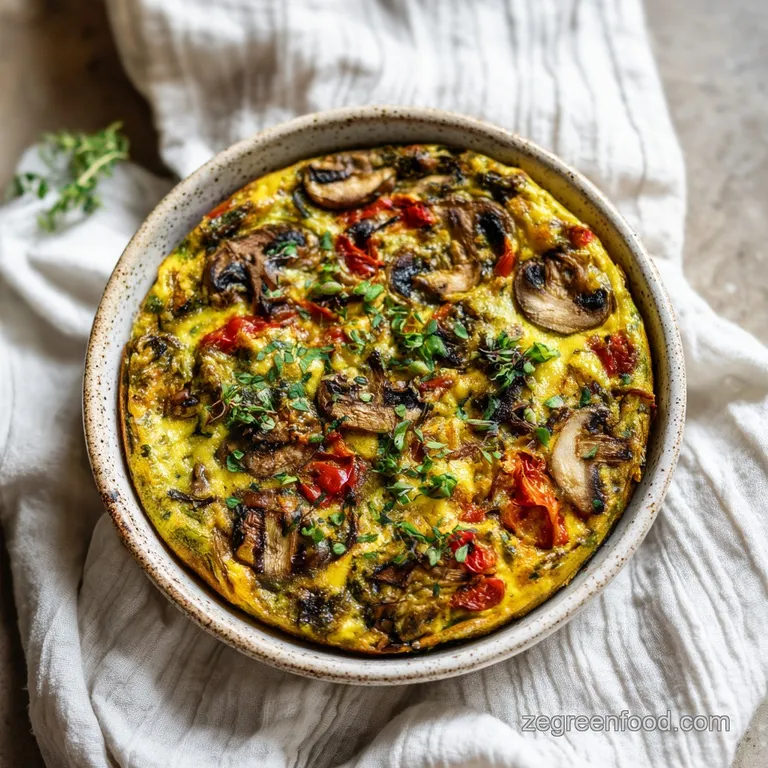 Vegan Vegetable Frittata: Savory and Sliceable